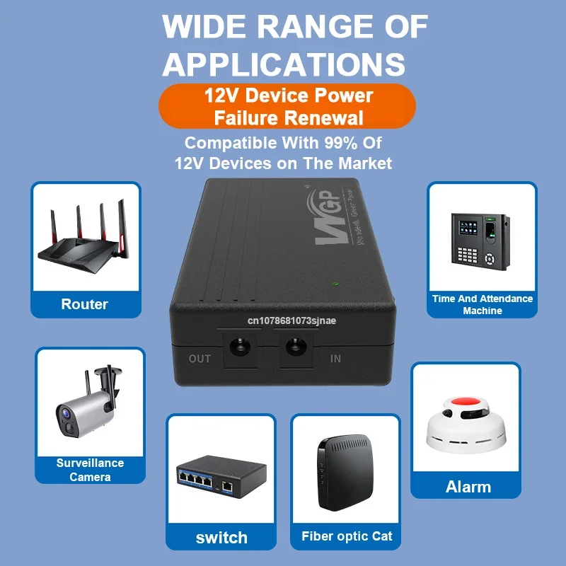 Imagem -02 - Mini Ups Roteador Adaptador Gato Óptico Fonte de Alimentação Ininterrupta com 68h Wifi 7800mah Capacidade da Bateria em Espera Dc12v 2a