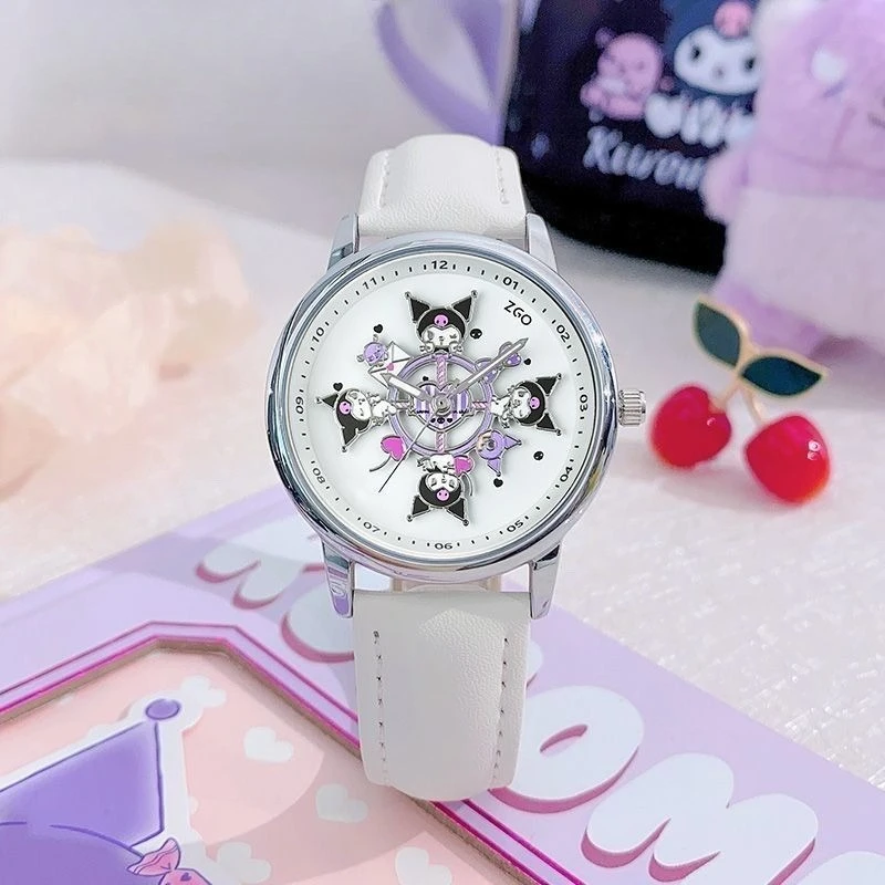 

kuromi waterproof watch kawaii cartoon character cute creative exquisite fashion versatile girl quartz watch holiday gift