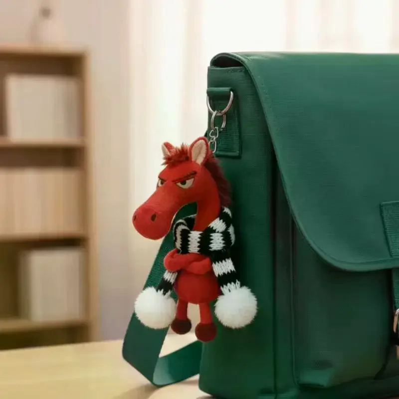 Muñeco de peluche, mascota de Año Nuevo del caballo, juguete de Pony de peluche, mochila, accesorios colgantes, llavero de caballo de dibujos animados, novedad de 2026