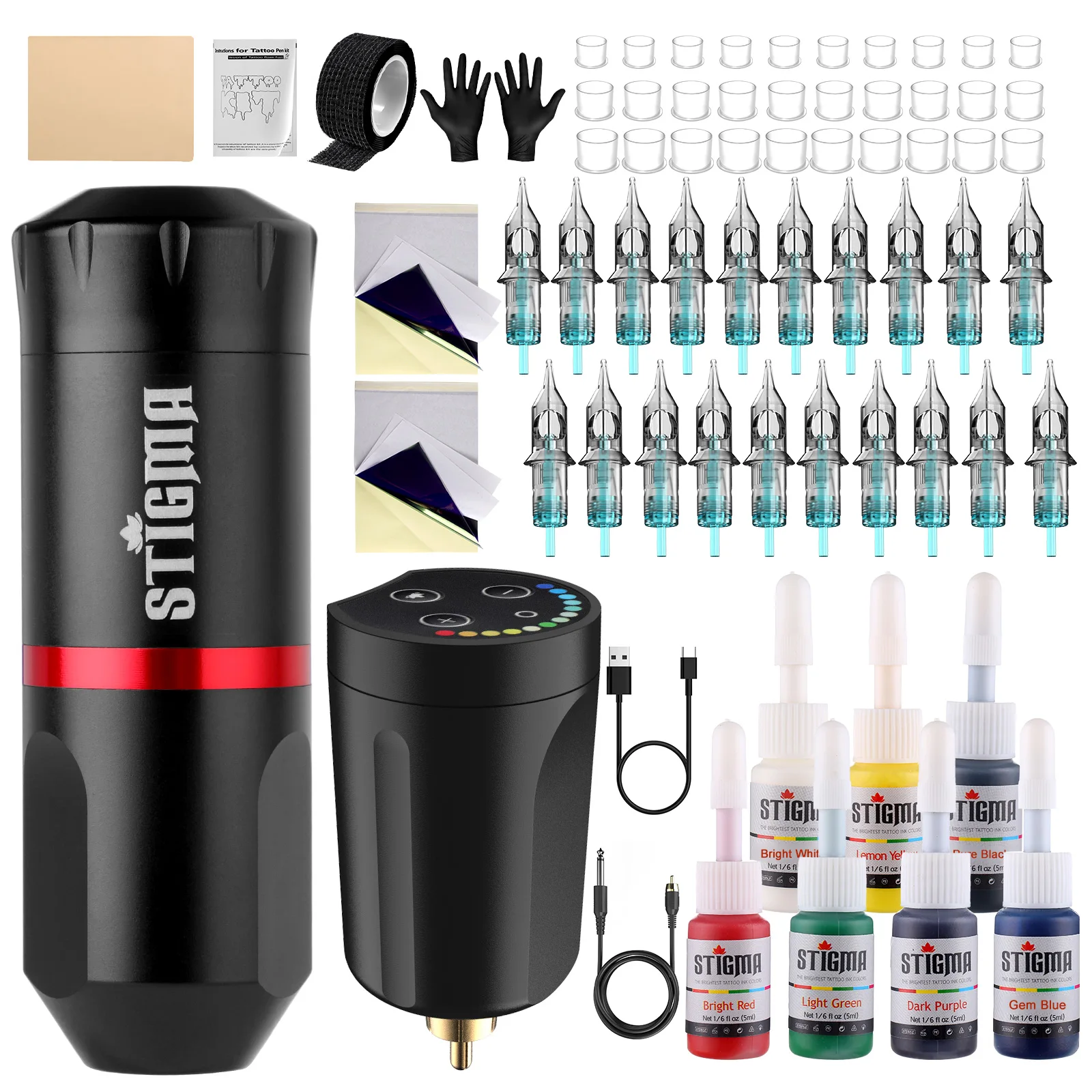 Higher Quality Cordless Tattoo Pen Set Single Battery High Capacity For Tattoo Artist For long Time Liner and Shader