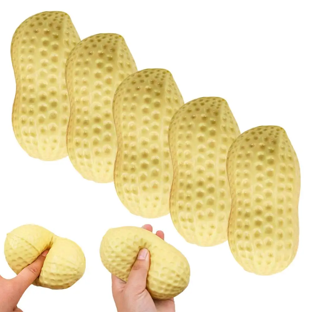 Großer Erdnuss-Stressball Quetschspielzeug zur Angstlinderung ADHS Autismus Hand-Quetsch-Übungsspielzeug Kreatives Geburtstagsparty-Geschenk – Detail 3
