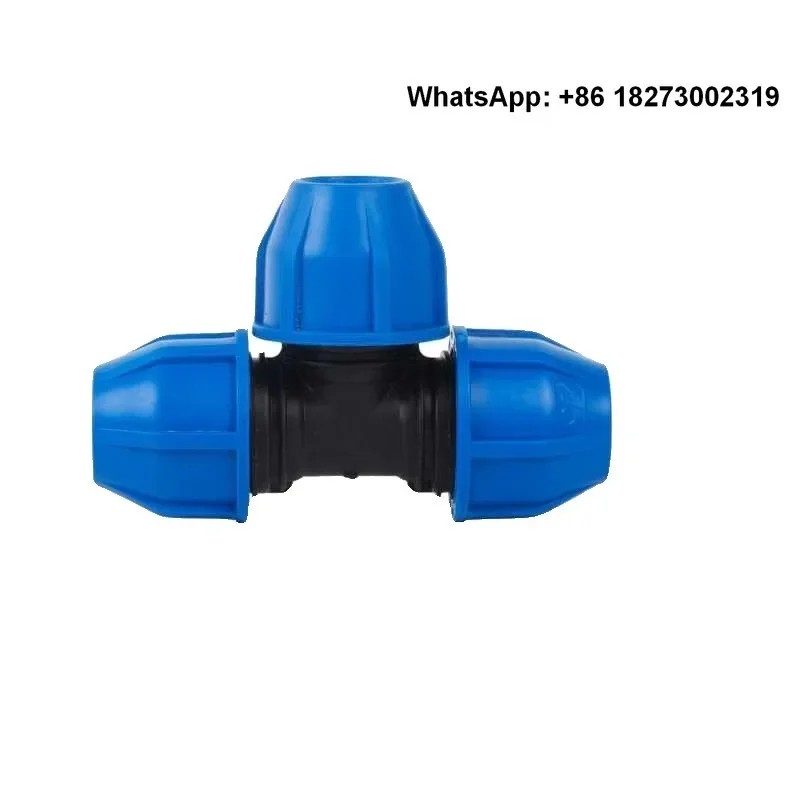 

PE pipe fittings 4 minutes 6 minutes 1 inch quick connect reducer tee big small head 50 blue cap quick connect