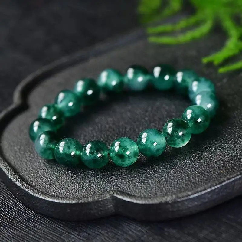 Agate Floating Flower Water Grass Bracelet Retro Round Men's and Women's Models