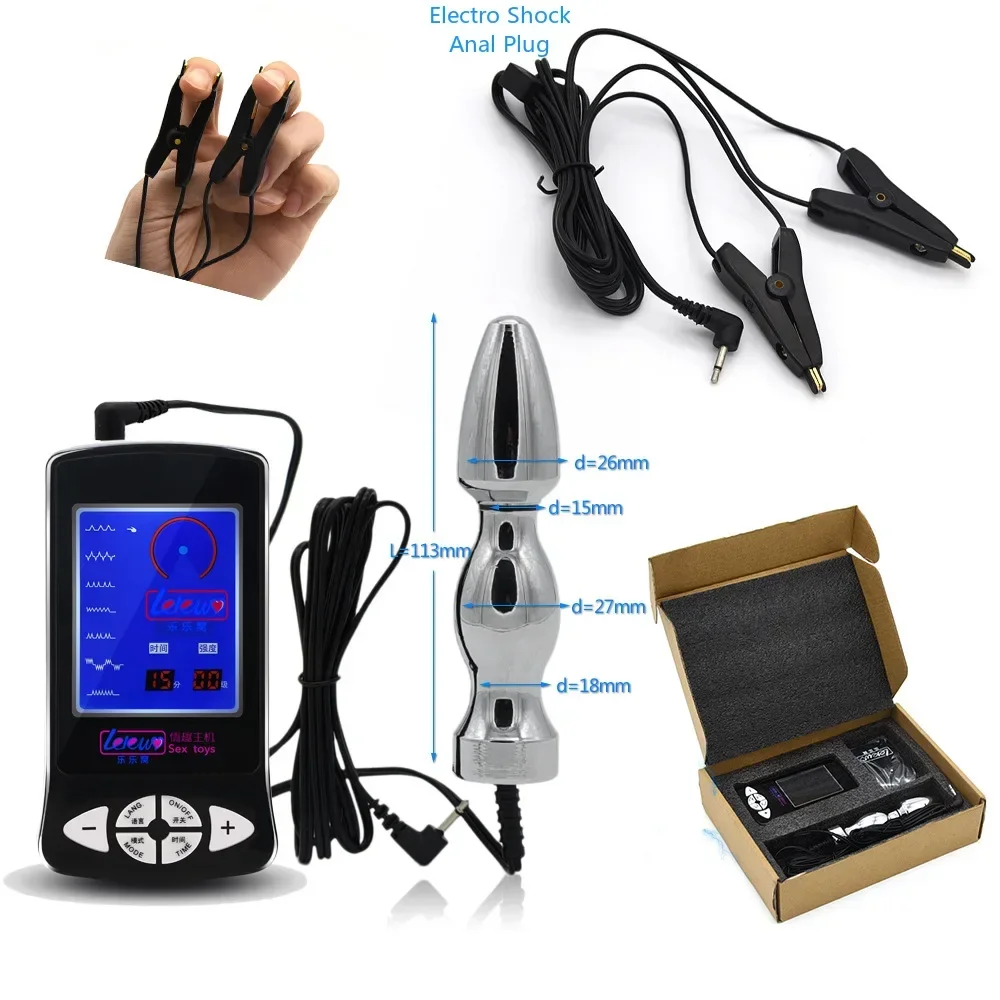 Electro Shock Anal Plug Sex Toys For Women Medical Themed Toy Fun Flirt Orgasm Tool Electric Shock Nipple Clitoris Massager