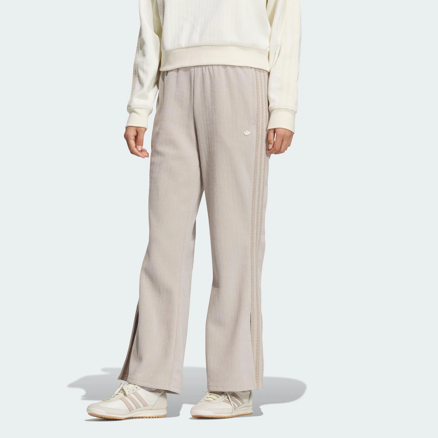 Adidas Authentic Three Leaves Women's Double-Sided Knit Slit Sweatpants KS5984