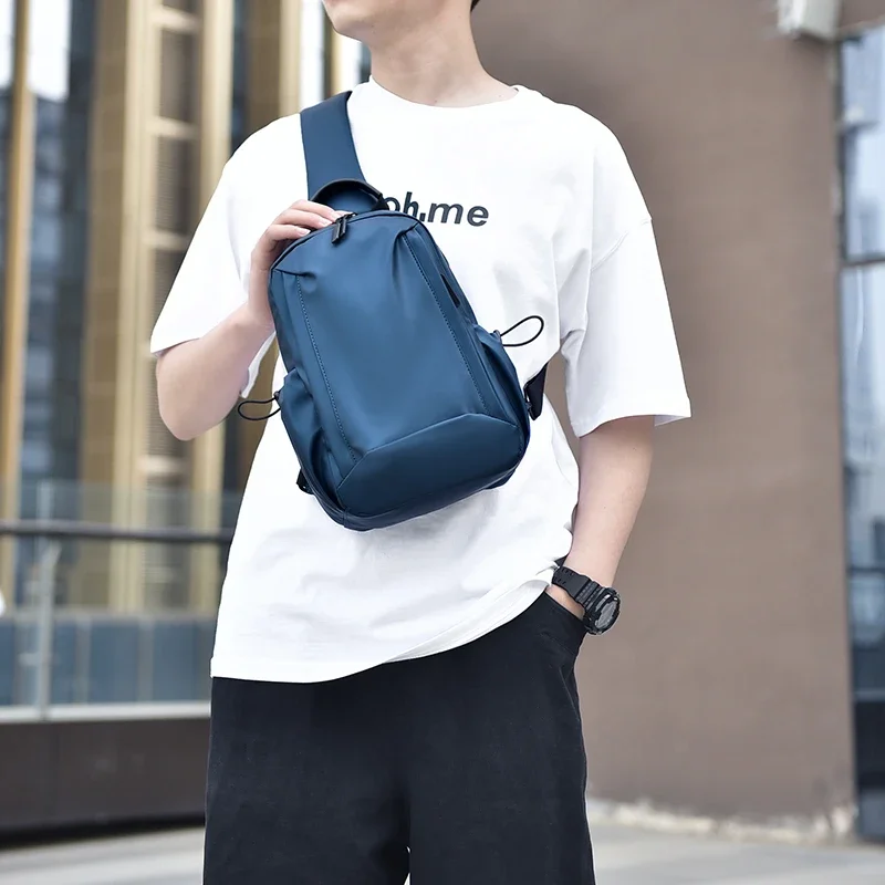 2025 Fashion Male Men Popular Leisure Chest Bags For Work Waterproof Crossbody Business Daily Handbags With Large Pockets Zipper