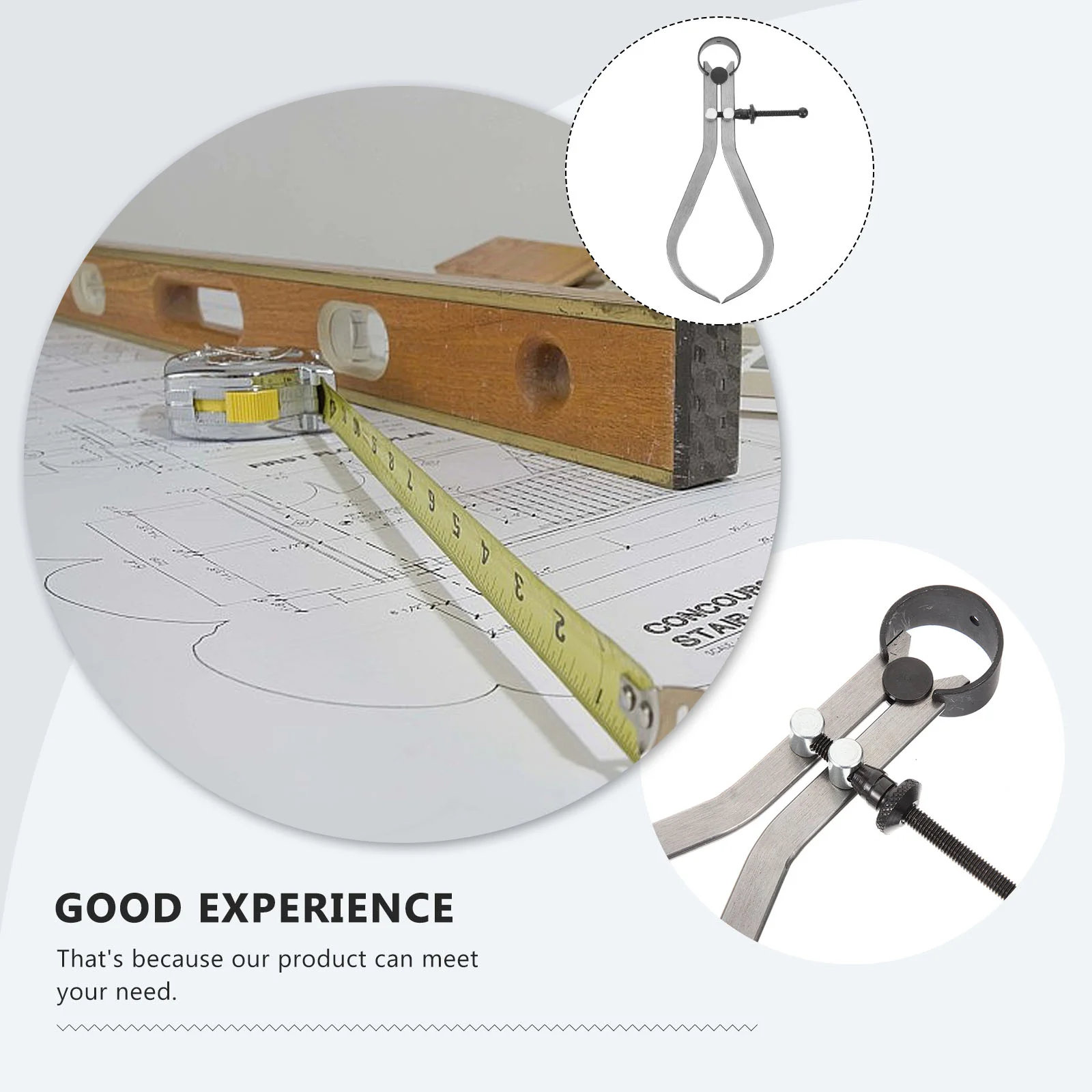 Measuring Tools outside Calipers Outer Diameter Carbon Steel Wood Turning inside