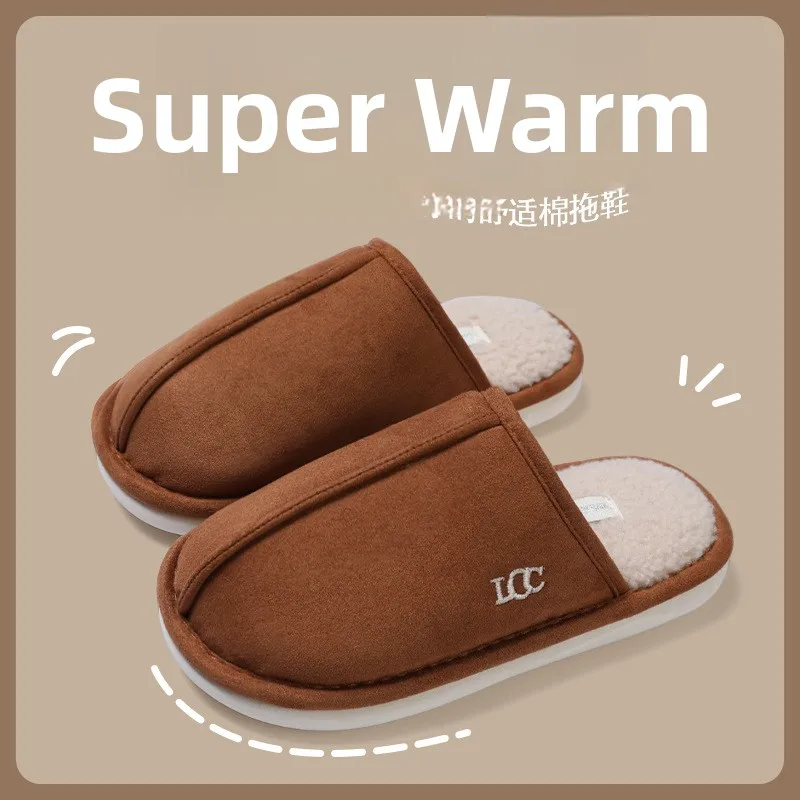 

Qidan Cotton Slippers ex Indoor Home Anti-slip Warm Fce Breathable Outdoor Wearable Slippers for Men And Women