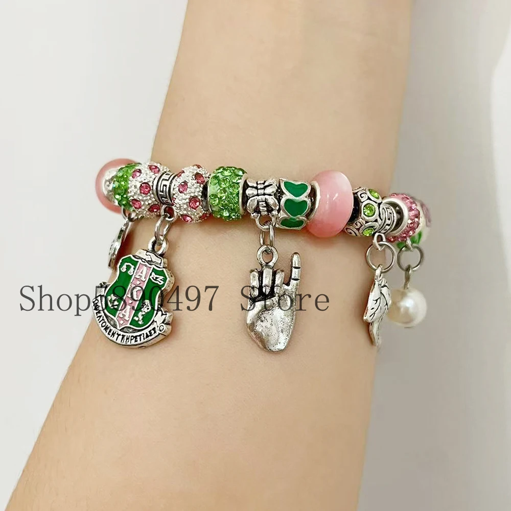 2025 Nuevo diseño Regalo para hermanas de fiesta universitaria Hermosa pulsera Alpha