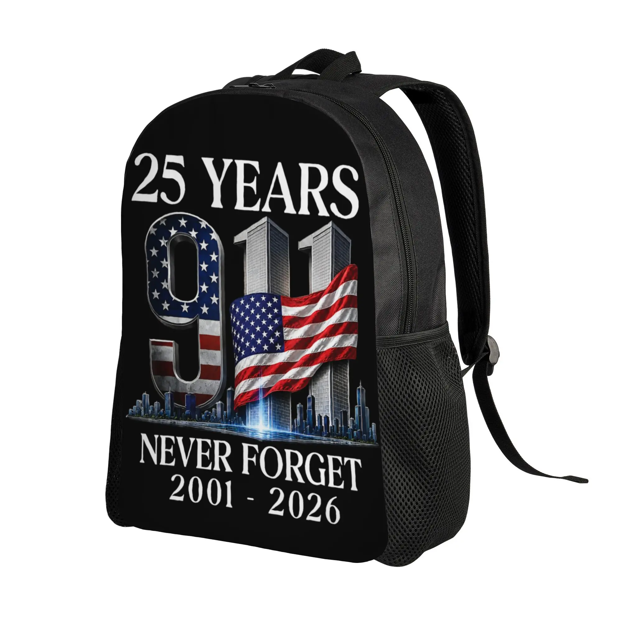 Remember Honor Unite 25th Anniversary September 9 11 Backpack  University Backpacks Female High School Bags Casual Rucksack