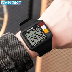 SYNOKE Sport Men's Watch Multifunction Men Watch Alarm Clock Big Dial Digital watches Waterproof Electronic Wristwatch