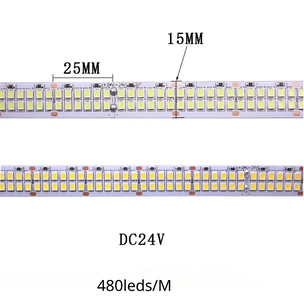 5M 60 120 240 480Leds M LED Strip 2835 SMD DC12V High Bright Flexible LED Rope Ribbon Tape Light Warm White / Cold White