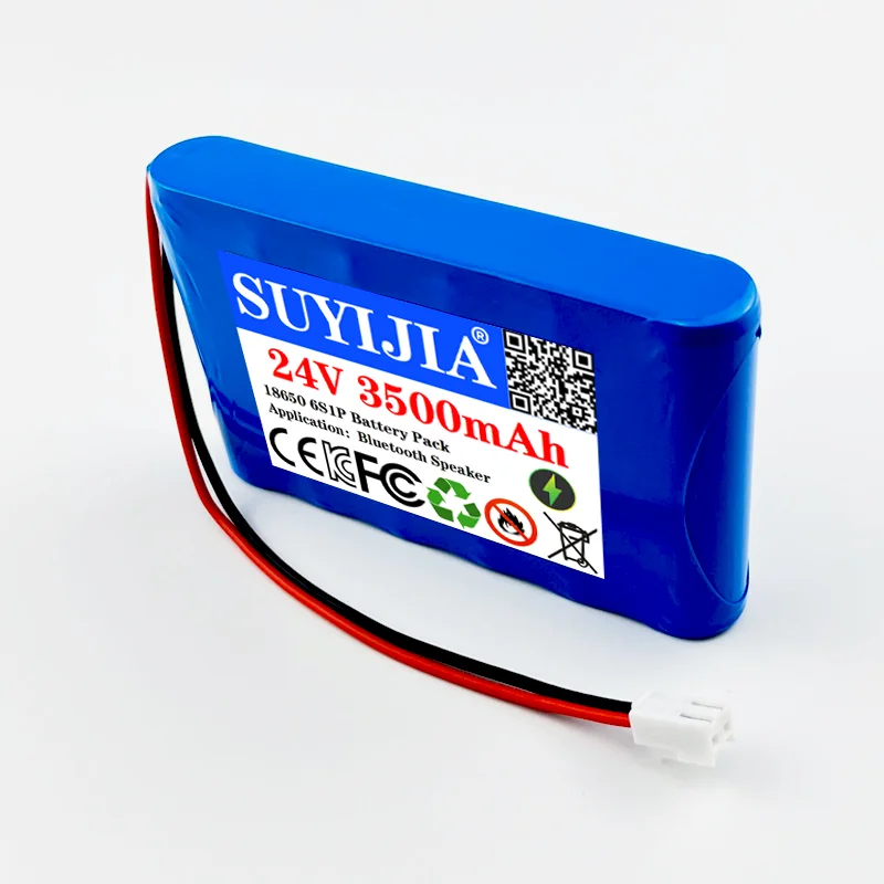 6S1P 18650 3500mAh 24v large capacity battery pack 18650 25.2V lithium battery power rechargeable battery pack