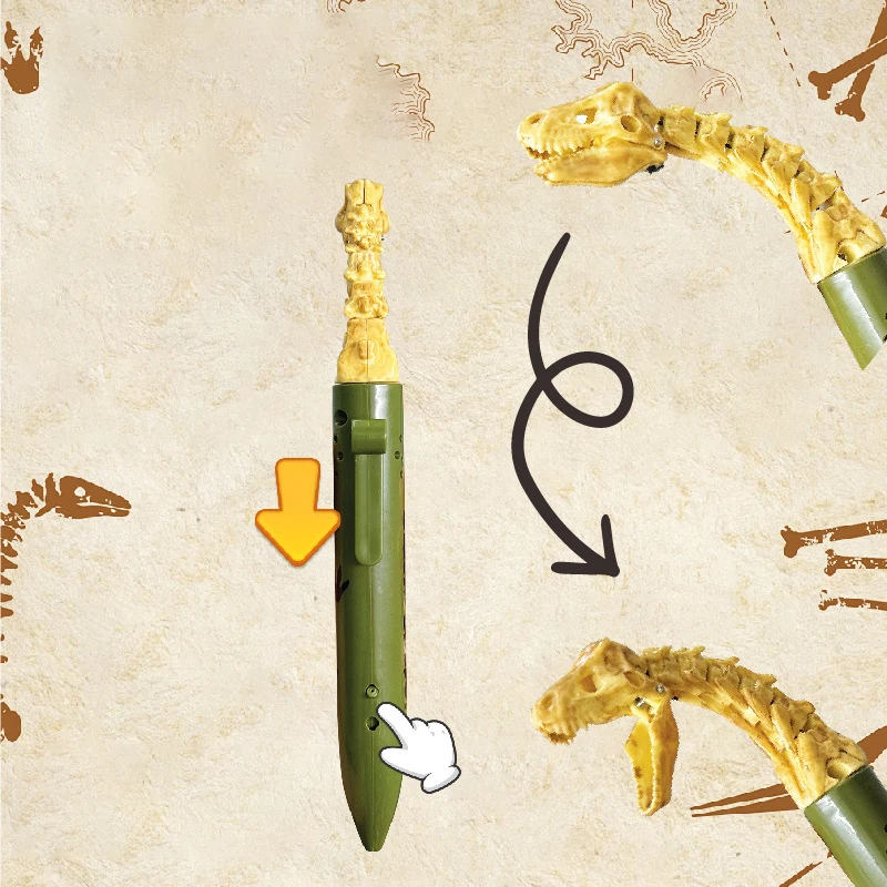 かわいい面白い恐竜ゲルペン、口を開けた恐竜ゲルインクペン、5歳以上のティーン、生徒、学校、日記用