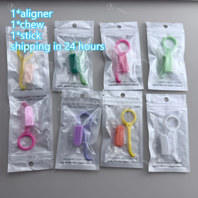 50 Sets Dental Aligner Chewies for Invisalign Aligners Retainer Chewies Orthodontic Teeth Dental Chew Invisible Accessories