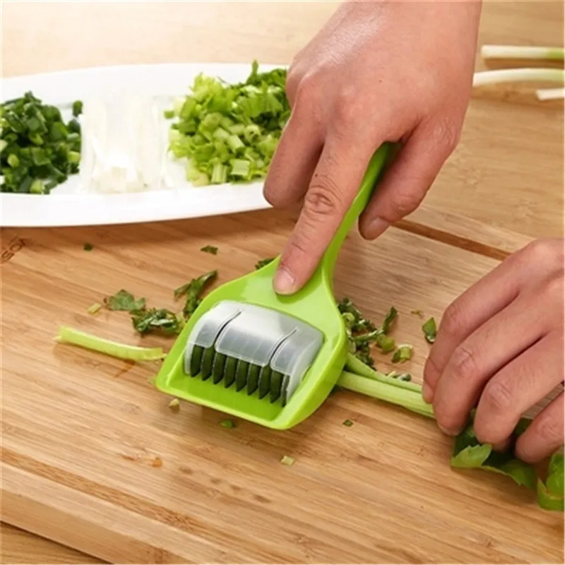 

Blade Green Onion Chopper Slicer, Garlic Coriander Cutter, Vegatable Cooking, Practical Tools, Kitchen Accessories, Gadgets