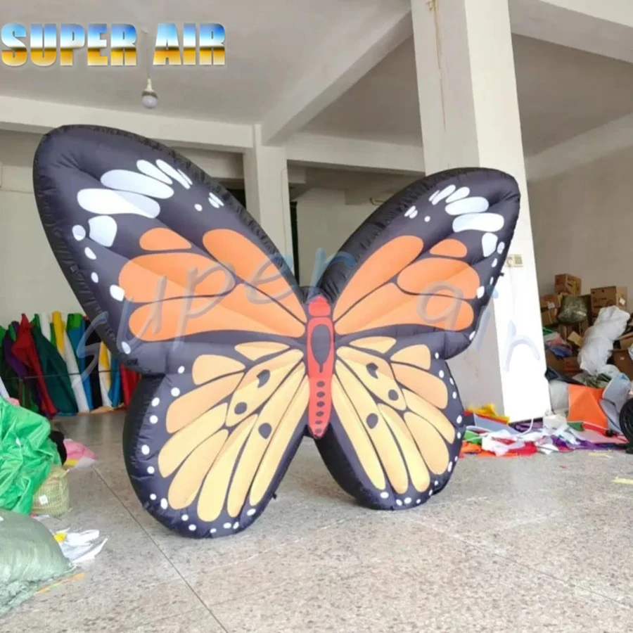 Hermoso modelo animal inflable de diseño especial para decoración de fiesta mariposa inflable