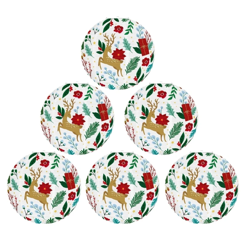 Pack of 6 Christmas Light Decorations Candy Flower Pattern Light for Adding Christmas Spirit to Any Setting