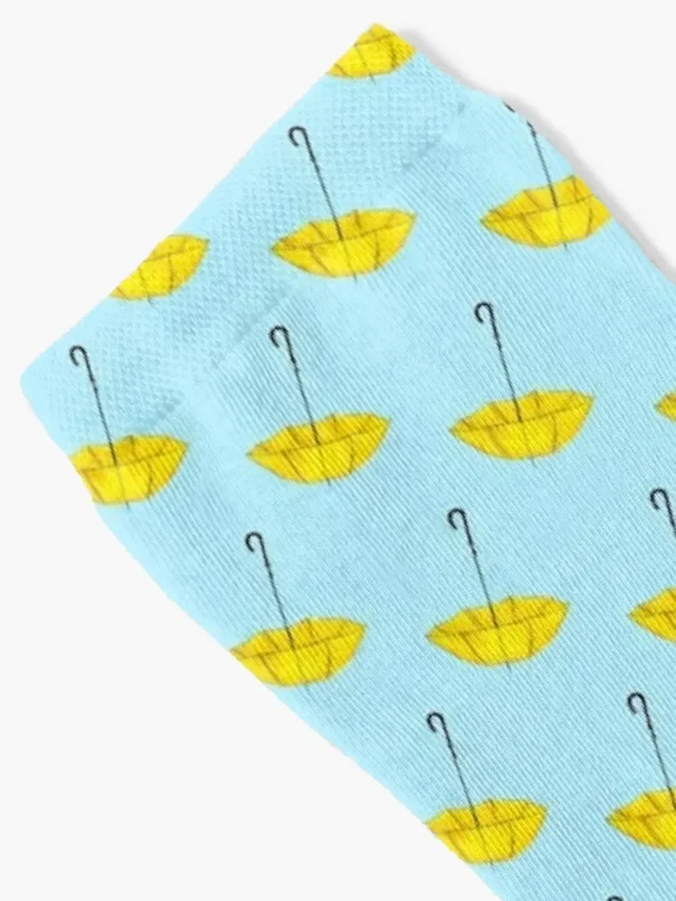 The Yellow Umbrella Socks cute gift Men's Socks Women's