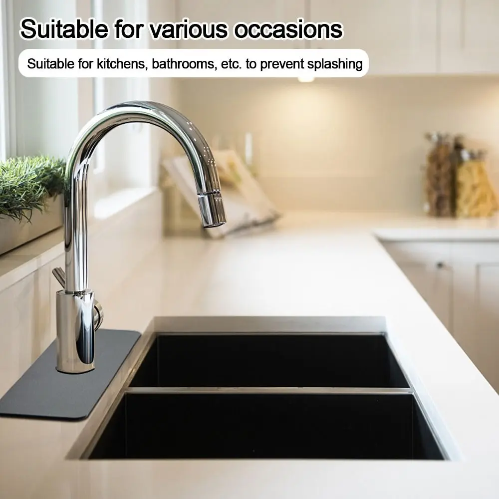 Durable Diatomite Faucet Draining Mat Multifunction Splash Drying Mat Convenient Countertop Protector Kitchen Bathroom Supplies