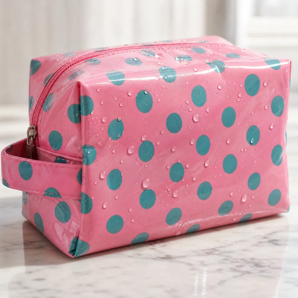 BRLPONVE Stylish Waterproof Makeup Bag Durable Compact Travel Friendly Cosmetic Pouch Trendy Practical With Oxford Lining