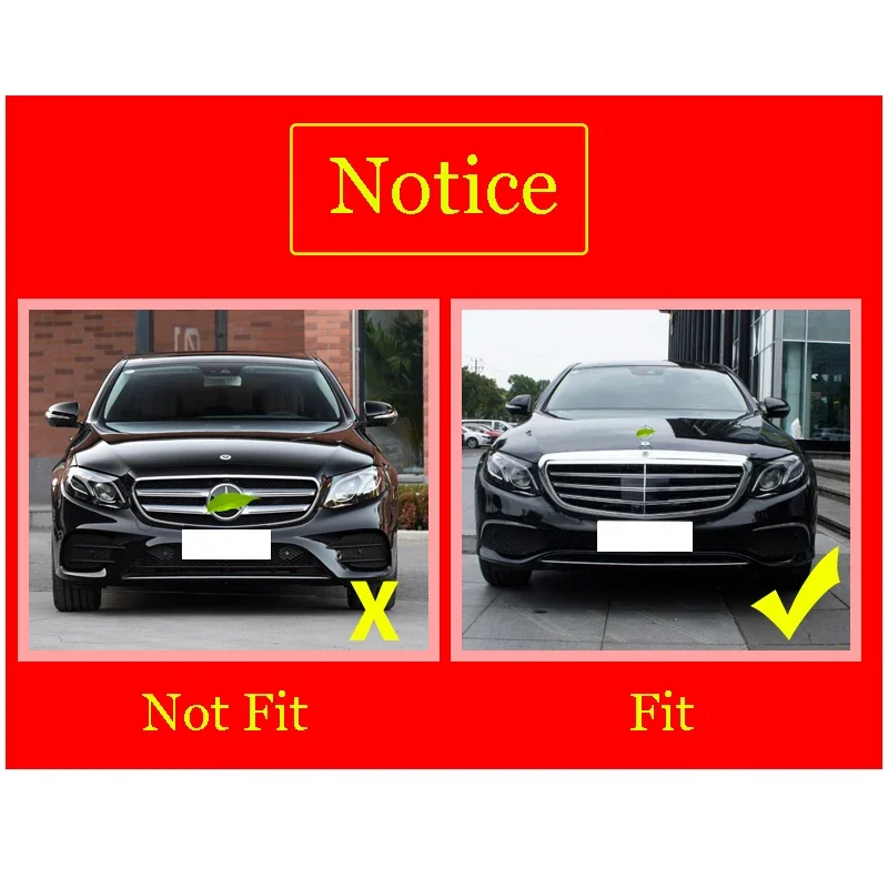 For Mercedes Benz E Class W213 2016-2019 Chrome ABS Front Bumper Plate Spoiler Spoilers Decorative Cover Trim Accessories
