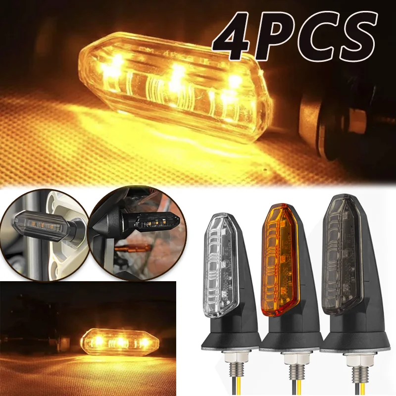 

4Pcs Led Motorbike Lampe LED Indicators Light LED Turn Signal Light Super Bright Amber Blinker Motorcycle Universal Accessories