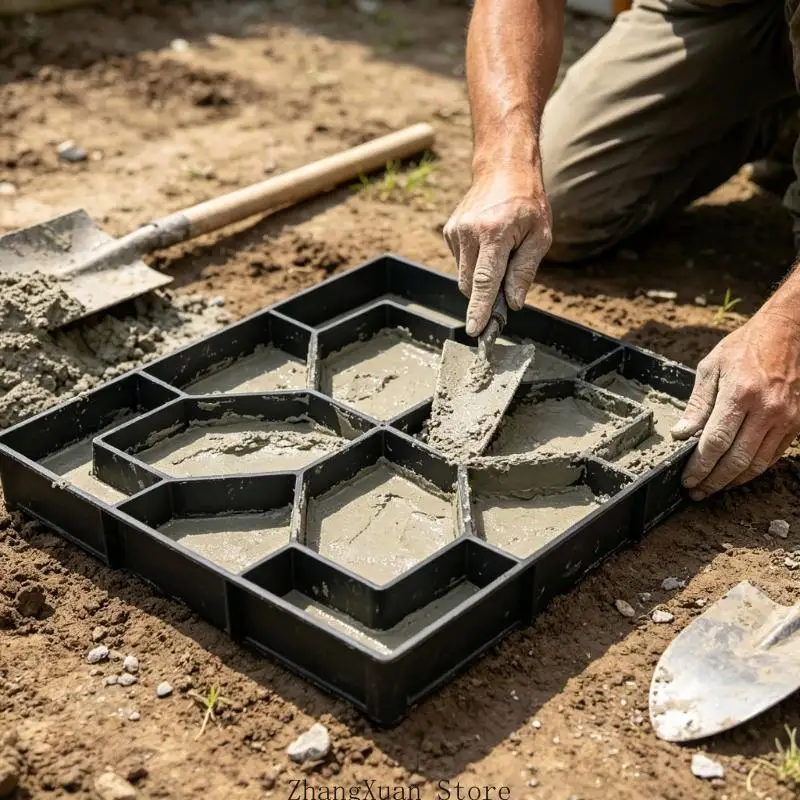 Betonziegel-Layoutform für Gartenpflaster Freien, quadratischer Rahmen aus Polypropylen für manuelle – Detail 3