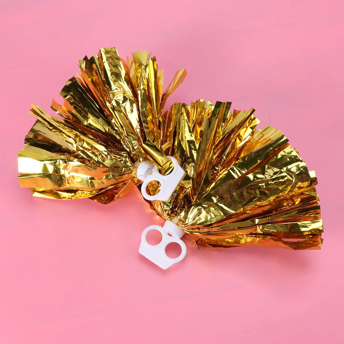 

2 Pcs Plastic Ring Pom Poms Cheering Spirited Fun Cheerleading Kit Cheer Poms for Both Kids College and High School