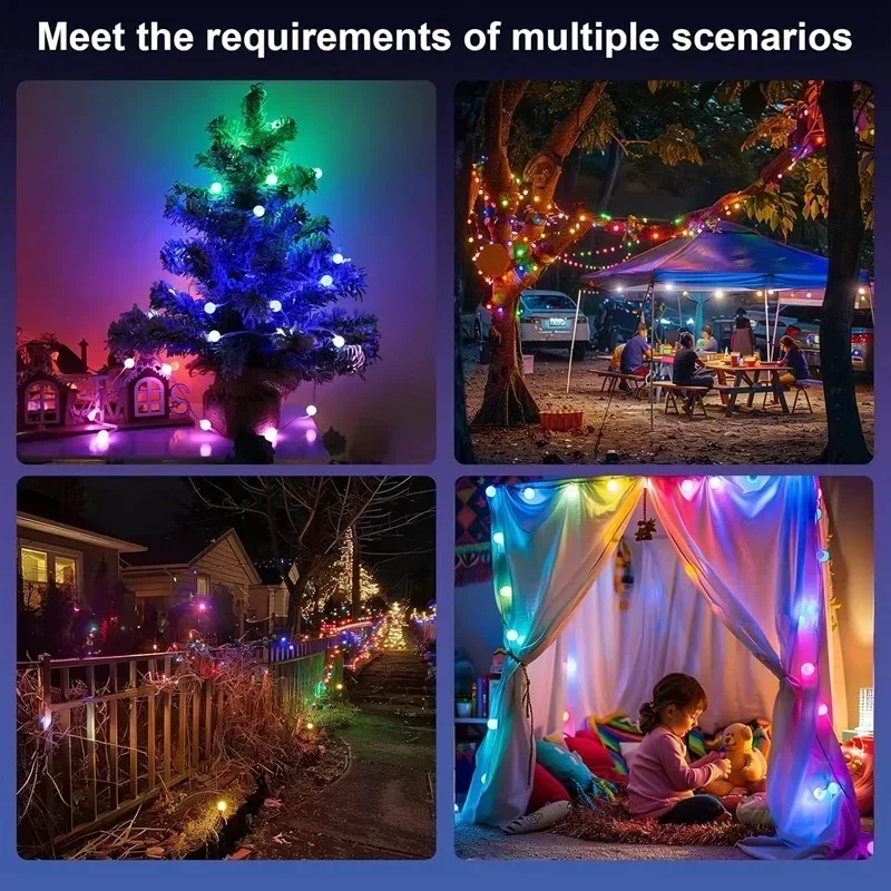 RBGIC Light String App Contronl DIY String Lights Decorations Bluetooth Connect Lights Room Decor for Chirsmas New Year Holiday