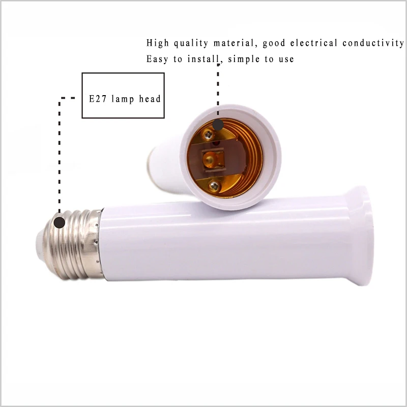 E27 Để E27 Bóng Đèn Ổ Cắm Nối Dài 120Mm Nối Dài, Nhiệt Không Gây Cháy, e27 Bóng Ổ Cắm Nối Dài