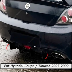Car Rear Bumper Diffuser Lip Cover Spoiler Splitter For Hyundai Coupe / Tiburon 2007 2008 2009 Body Kits Tuning Gloss Black ABS
