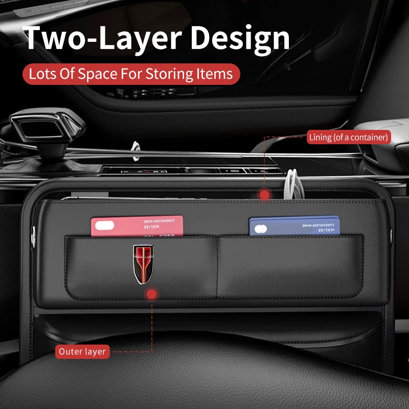 Car Seat Clip Seam Gap Center Storage Box Vehicles Interior Accessorie For Hongqi H9 HS5 H5 H7 E-HS9 E115 HS7 LS7 2021 2022 2023