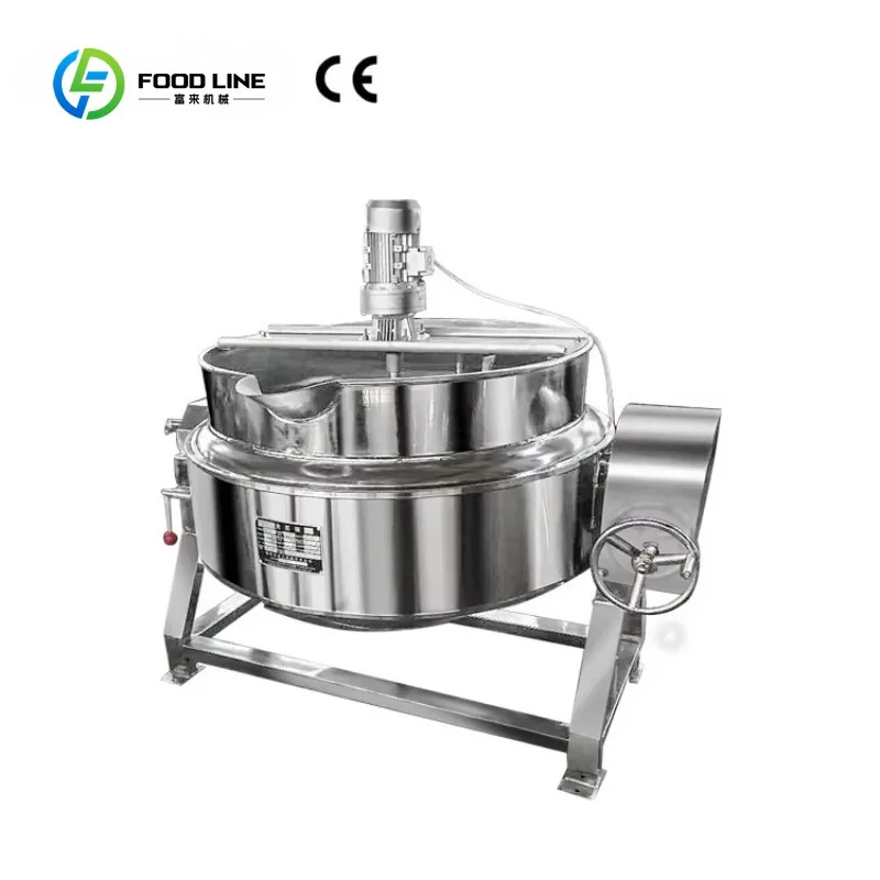 Customized Automatic Stirrer Wok with Safety Valve Industrial Jacketed Kettle