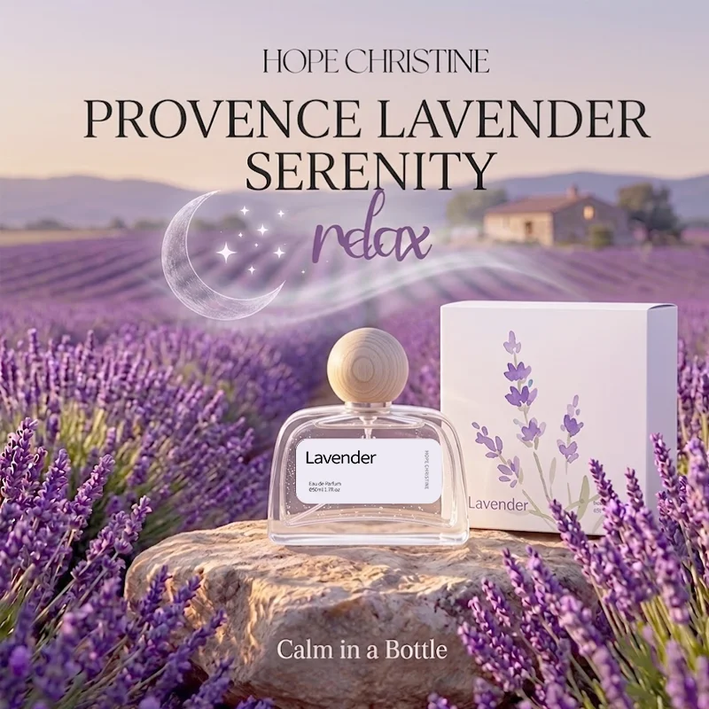 Hope Christine Provence Lavender Eau De Parfum, Fragancia Unisex de Larga Duración, Aroma Vegano y Libre de Crueldad Animal, 1.7 Fl oz 50ml