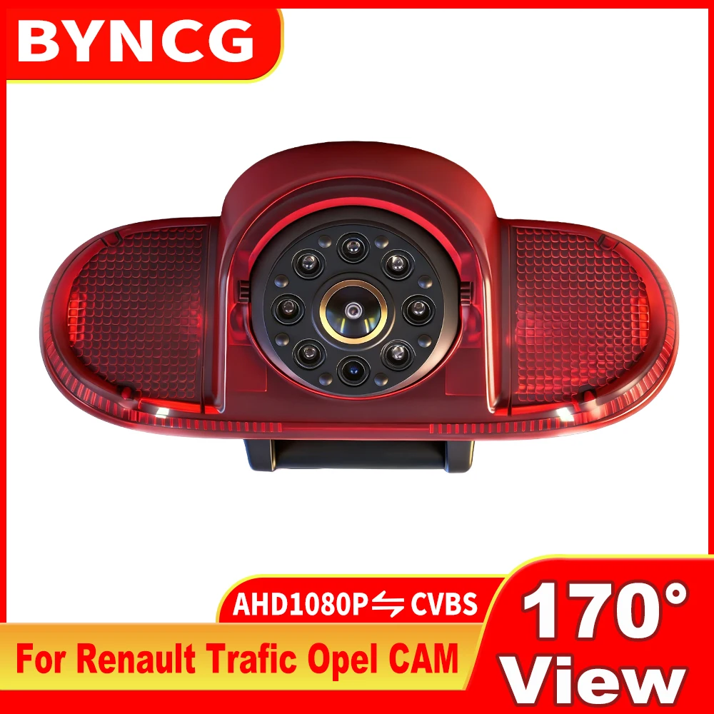 For Renault Trafic Opel Combo Nissan primastar X83 Vauxhall Brake Light Backup AHD CVBS Car Rear View Camera Night 170° HD 1080P