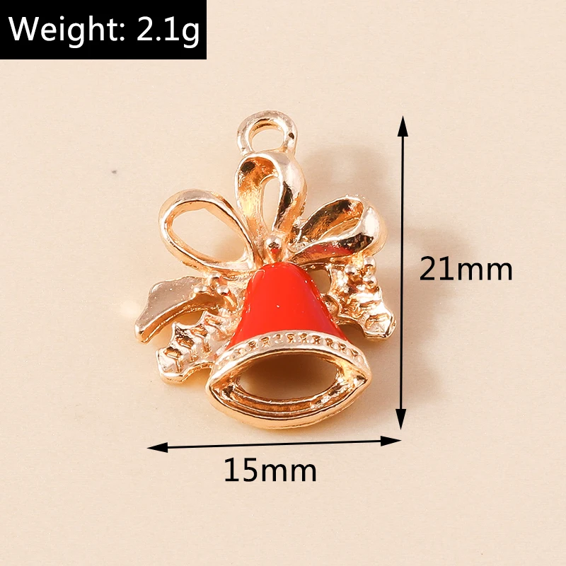 20 Stück Mix süße Emaille Weihnachten Schneemann Baum Hirsch Weihnachtsmann Charms Anhänger für Schmuckherstellung Halsketten Ohrringe DIY Geschenke – Detail 13