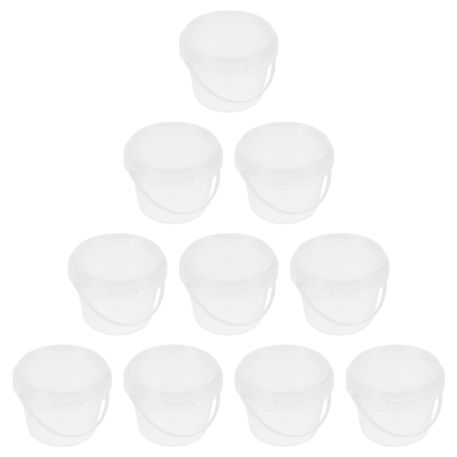 

10 PCS Candy Storage Bucket Small Clear Pails Transparent Pp Plastic Buckets Child