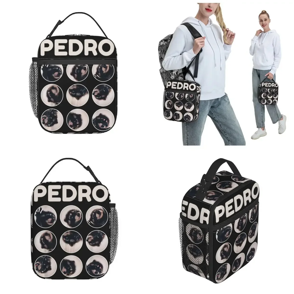 Pedro Racoon Dance Popular Internet Meme Insulated Lunch Bag for Men Women Food Container Portable Cooler Thermal Lunch Boxes