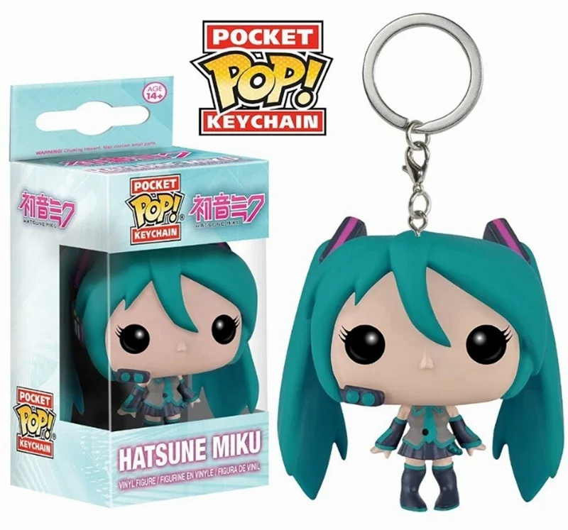 FUNKO Pop انمي ياباني هجوم على تيتان ليفي إرين جايجر آني الفينيل الشكل المفاتيح Hatsume Miku جيب البوب المفاتيح اللعب #2