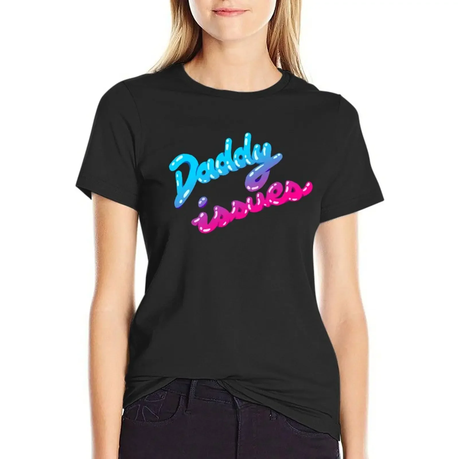 Daddy Issues T-Shirt korean fashion kawaii clothes tees t-shirt dress for Women long