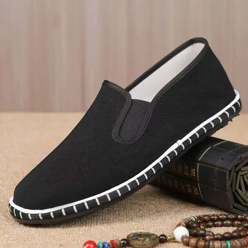 Zapatos de tela con suela Melaleuca hechos a mano para hombre, ligeros, transpirables, antideslizantes, zapatos de trabajo, primavera y otoño, nuevos zapatos para personas mayores