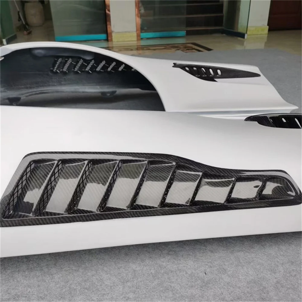 مصدات من ألياف الكربون شبه طراز PRO لسيارة Mercedes Benz AMG GT GTC GTS تعديل وترقية مصدات السيارة #3