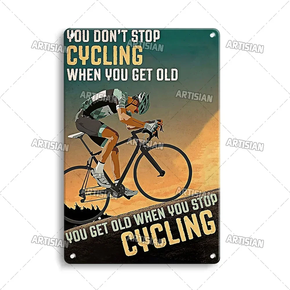 لوحة K kunstler Radfrative Fahrrad Sport Metal ملصق عصا ديكور المرآب بار حانة نادي فندق مقهى Küche
