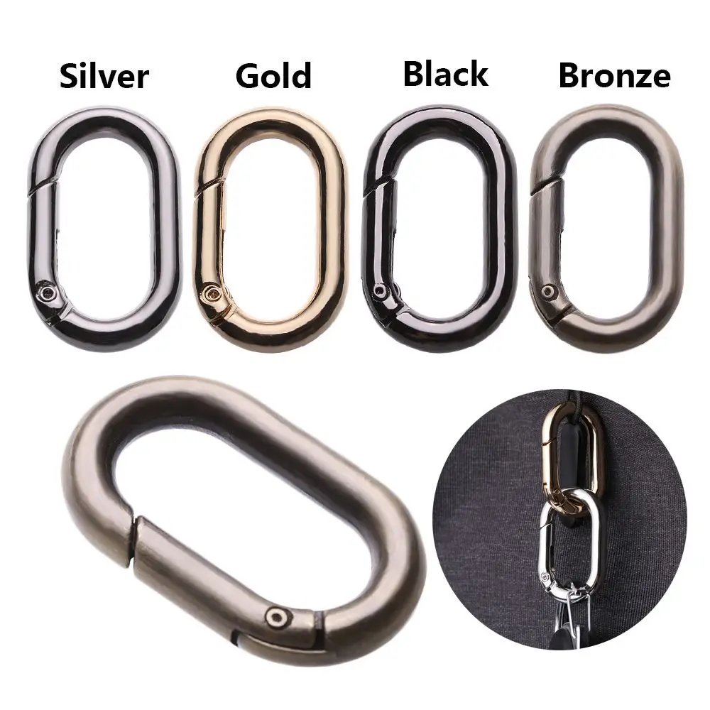 1/2/4/5pcs Tools Camping Hiking Snap Bottle Hooks Outdoor Carabiner Bag Belt Buckles Handbags Clips Spring Oval Rings