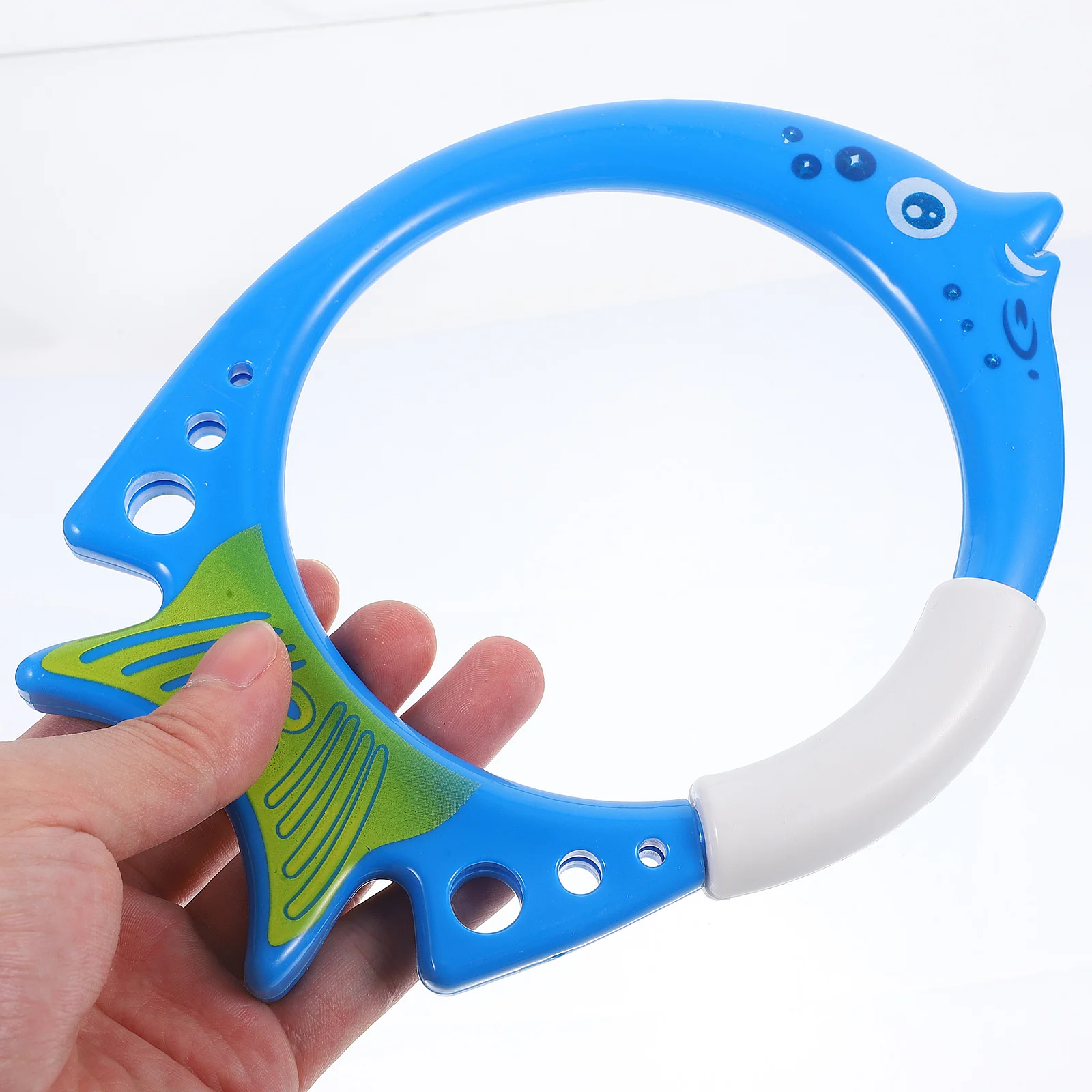 مجموعة حلقات غوص حمام السباحة للأطفال مكونة من 4 قطع لعبة تحت الماء أداة تدريب الغوص للأطفال على الشاطئ ومستلزمات حمام السباحة الممتعة #6