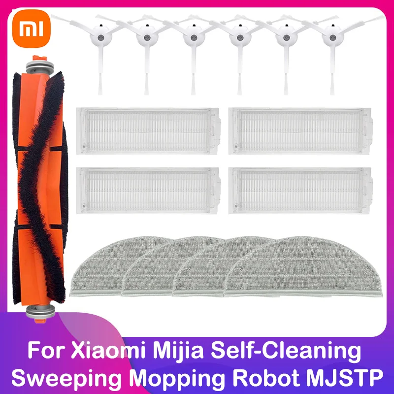 Accessories For Xiaomi Mijia Self-Cleaning  Sweeping Mopping Robot MJSTP Main Side Brush Hepa Filter Mop Cloth Rag Parts Kit