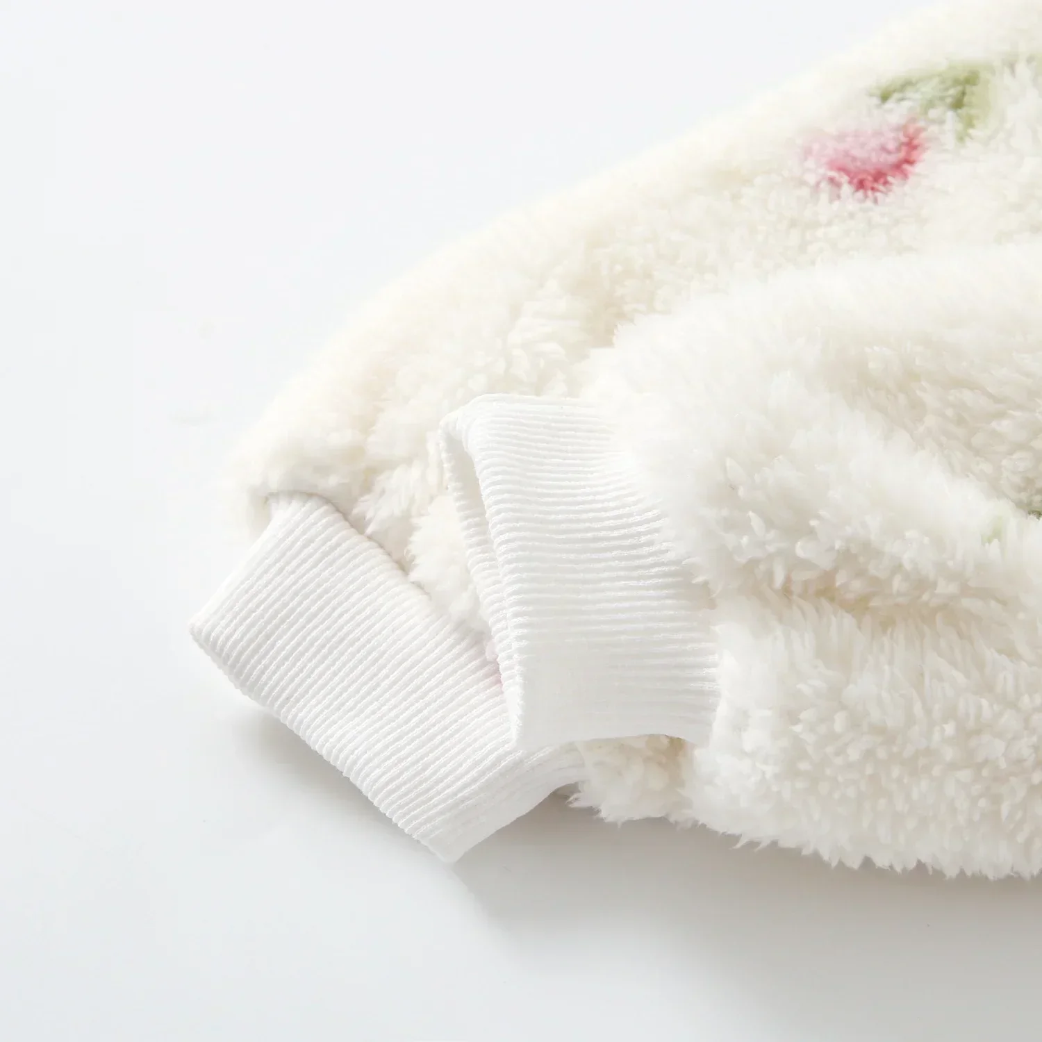 Winter-Langarm-Baby-Outfits-Sets, Oberteile + Hosen für kleine Kinder, süße, verdickte Fleece-Kleidung mit Blumenmuster – Detail 10
