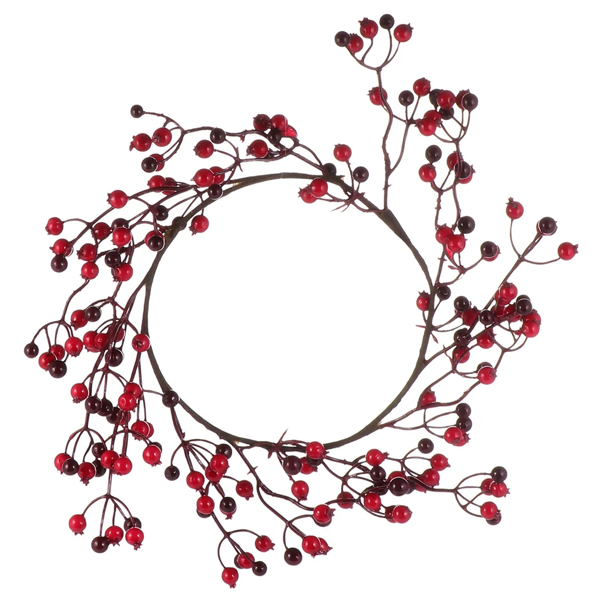 

Delicate Artificial Pine Cone Wreath with Simulation Red Berries Garland Wall Hanging Pendant for Holiday Season Decoration