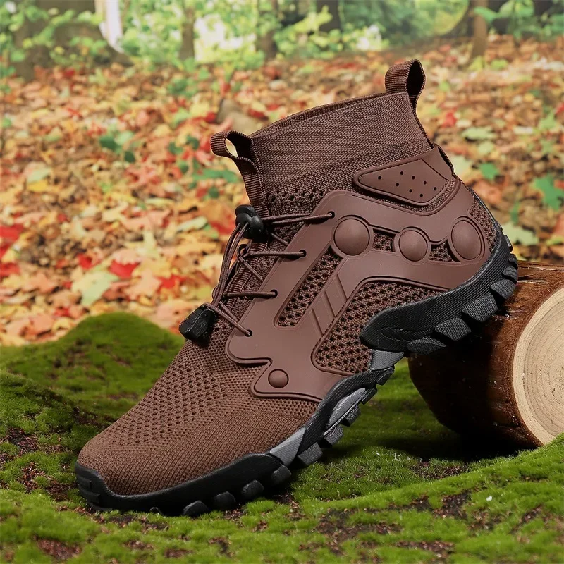

Outdoor Hiking Shoes Men's Anti-Slip Trekking Work Safety Shoes Swimming Wading Crossbody Shoe River Running Shoe Zapatillas